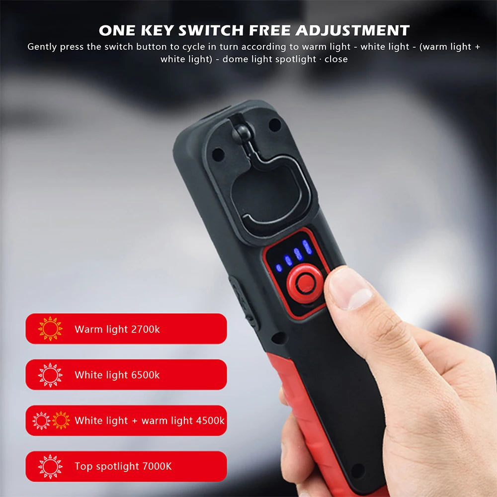LED Scanlampe 2400mAh 500LM mit Magnet – SwissGlanzGarage Ansicht 5