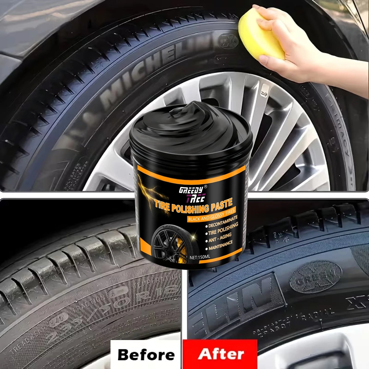 Tire & Kunststoff Restorer Creme Tiefschwarz Glanz – SwissGlanzGarage Ansicht 4