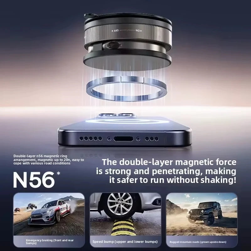Magnetischer Handyhalter für Auto, 360° ° Drehbare, faltbare und verstellbare magnetische Autohalterung, kompatibel m...