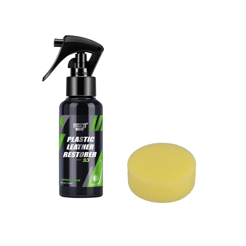 HGKJ S3 Kunststoff- & Lederpflege-Spray – Back to Black, UV-Schutz & Innenraum-Renovator