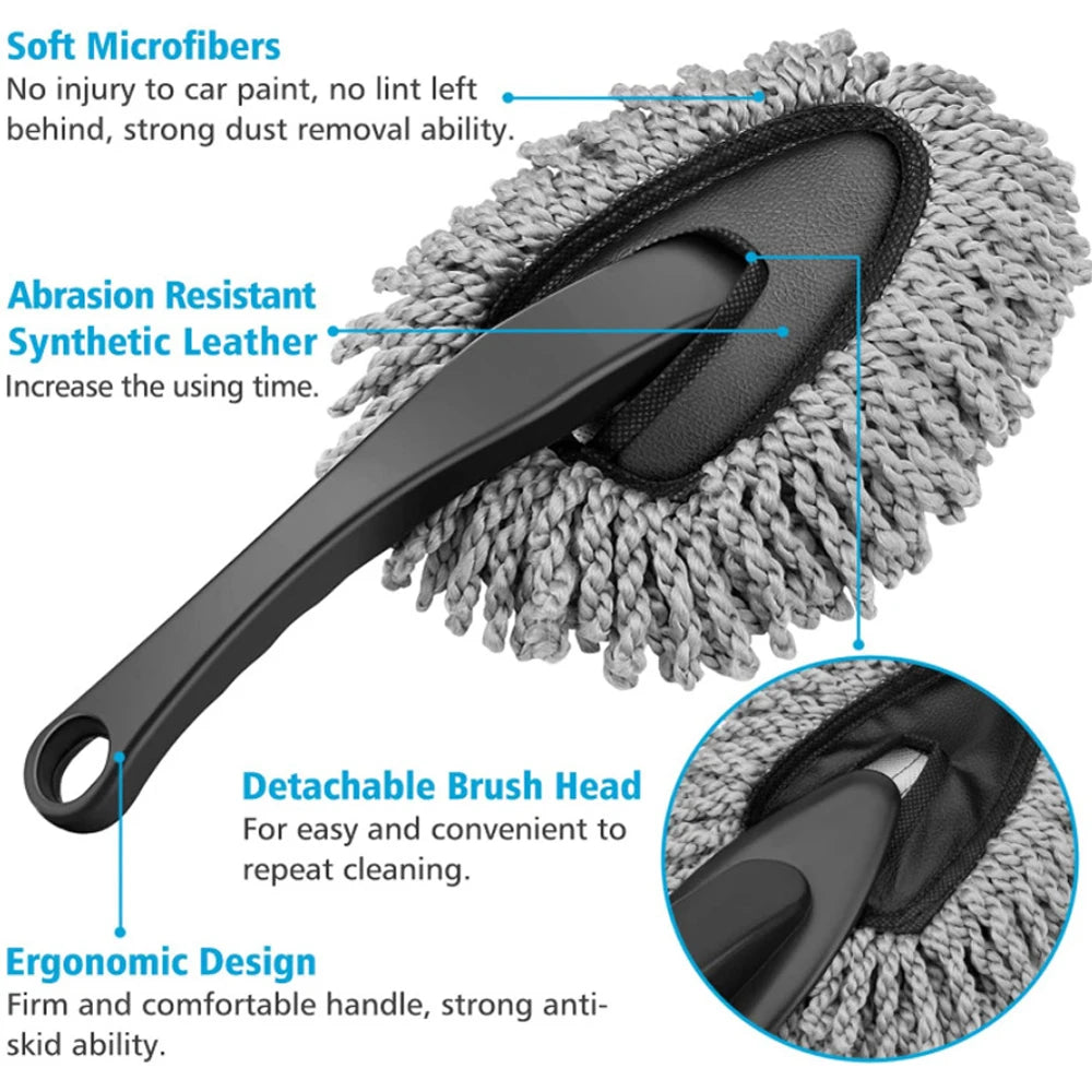 9-teiliges Auto Detailing Set mit Mikrofasertüchern und Bürsten