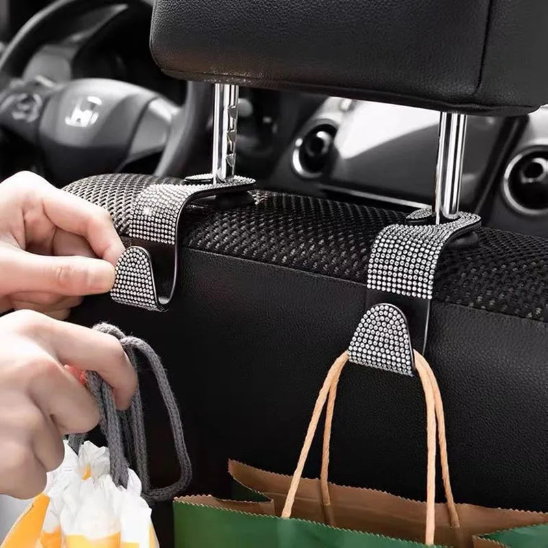 Rhinestone Haken Set für Autositz – SwissGlanzGarage Ansicht 3