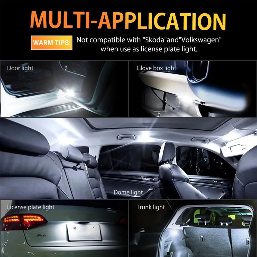 AUXITO W5W T10 LED Canbus Innenraumlicht 10er Set – SwissGlanzGarage Ansicht 6