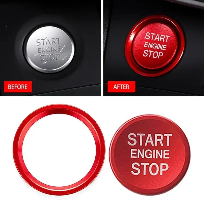 Start-Stopp-Knopf Aufkleber für Audi A4 A6 A5 Q5 Q7 – SwissGlanzGarage Ansicht 5
