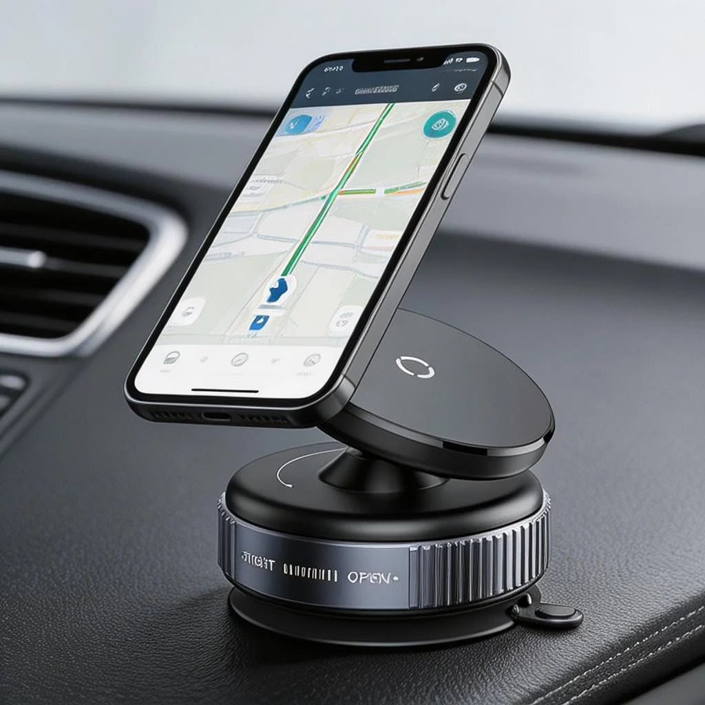 Magnetische Auto-Handyhalterung 360° ° Verstellbare Vakuum-Saughalterung Faltbare Universal-Handyhalterung für Armatu...