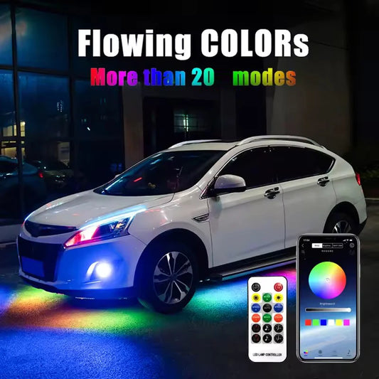 RGB-Außen-LED-Streifen für Autos, APP-Fernbedienung…