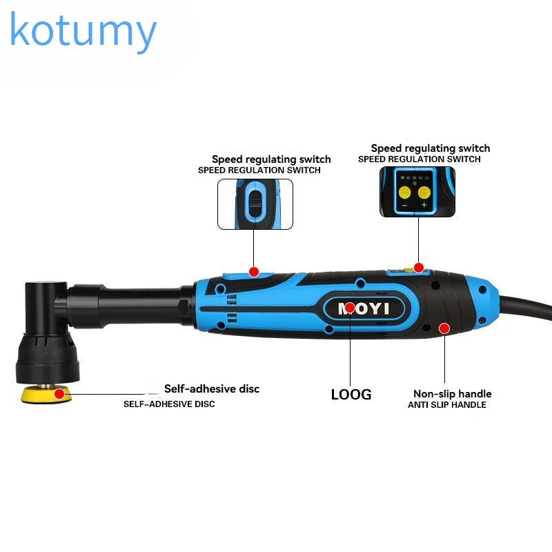 KOTUMY 110V/220V Elektrischer Spotpolierer 2 Zoll Auto-Poliermaschine Dual-Action Exzenterschleifer Wachs- und Glanzw...