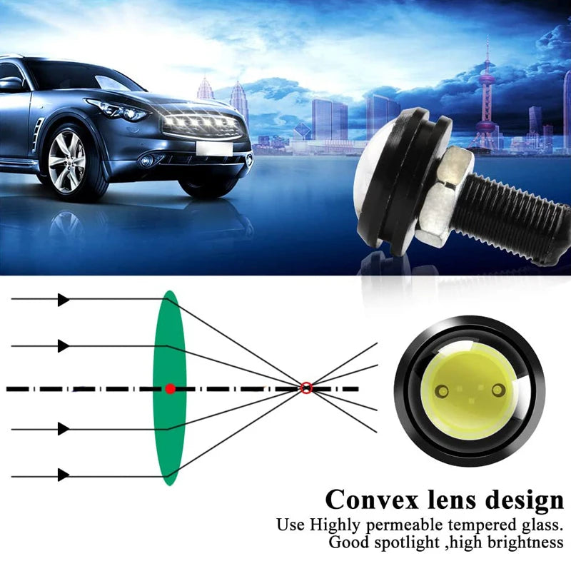 2-10 Stück COB LED Auto Eagle Eye Licht – SwissGlanzGarage Ansicht 4