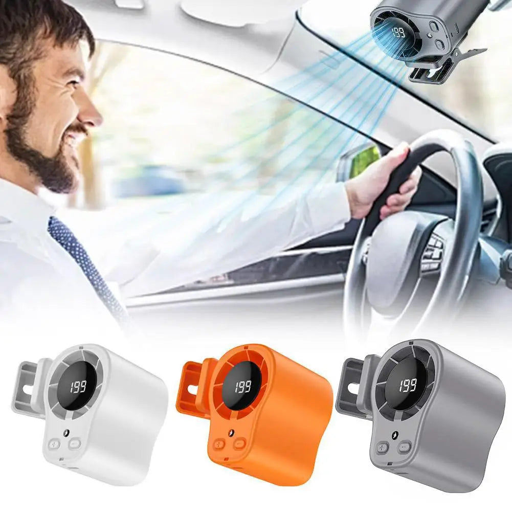 USB Aufladbarer Mini Clip Ventilator mit LED – SwissGlanzGarage Ansicht 3