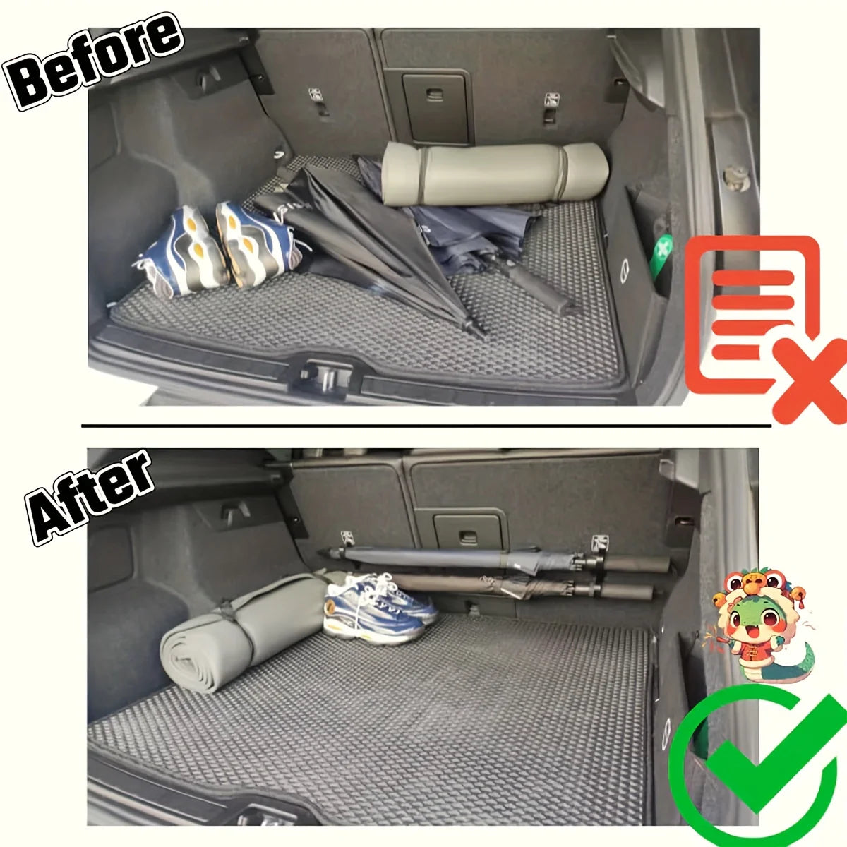 Kofferraum-Schirm-Halter Haken universal – SwissGlanzGarage Ansicht 5