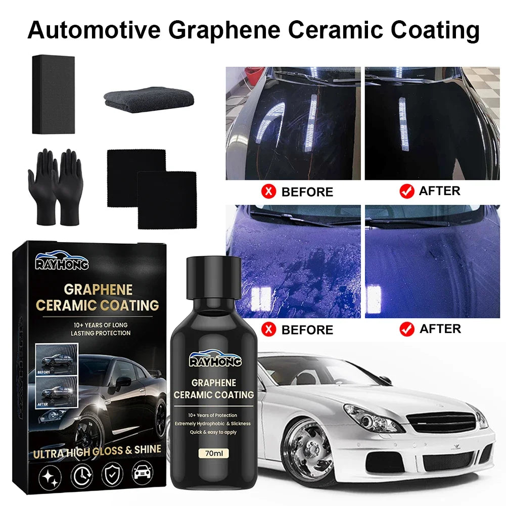 100ml Graphen-Keramikbeschichtung Fortschrittliche Technologie Superhydrophobe Pflegeflüssigkeit UV-Glühende Graphen-...