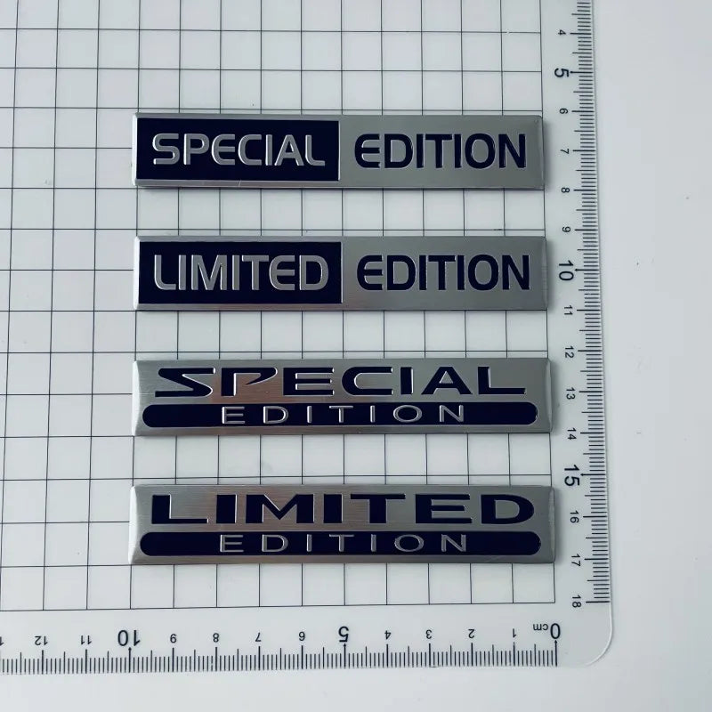 3D Metall Buchstaben Aufkleber Set – aus Metall – SwissGlanzGarage Ansicht 4
