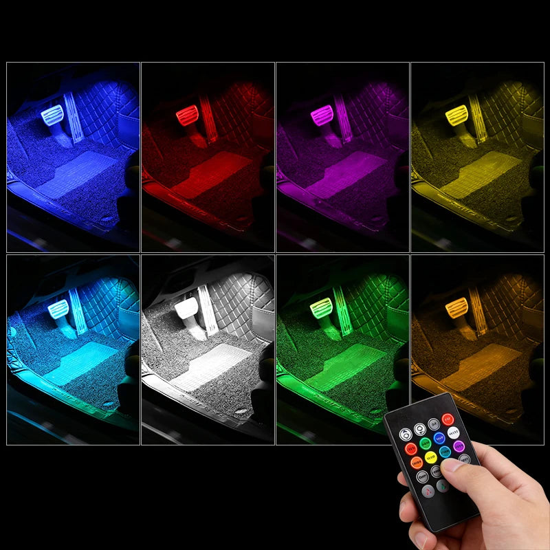 RGB Schallaktivierte Auto-Innenraumbeleuchtung USB Farbwechselnde