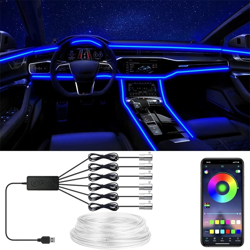 Auto-Innenraum LED Dekorationslampe 5M – mit LED-Licht – SwissGlanzGarage Ansicht 2