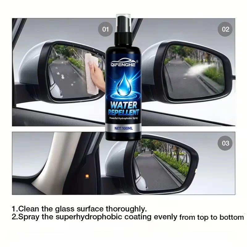 Auto-Wasserabweisender Spray, Leistungsstarke Hydrophobe Beschichtung für Windschutzscheiben & Fenster