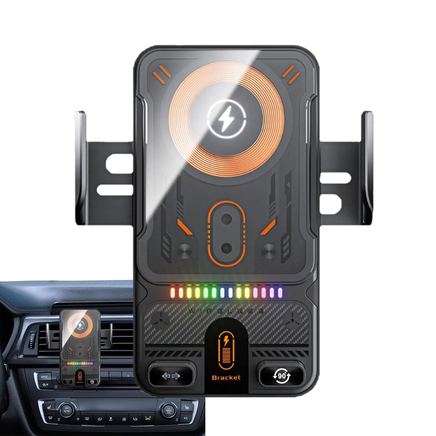 Auto Spann Auto Telefon Halter Halterung Drahtlose Auto Ladegerät