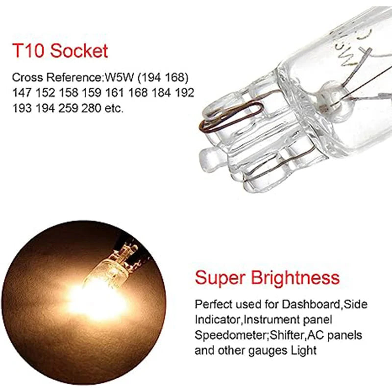T10 W5W 12V 5W Signal-Lampe Glas 10er Set – SwissGlanzGarage Ansicht 3