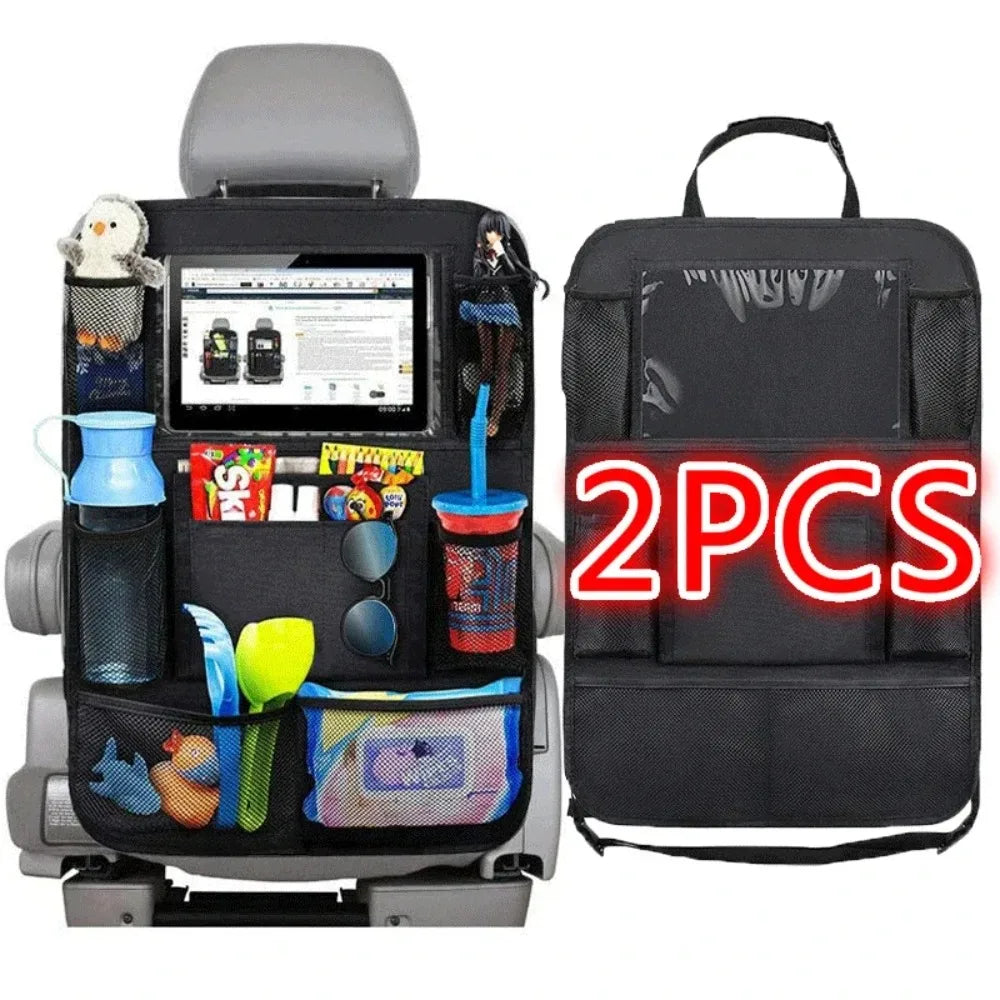 Autositz-Organizer, 9 Aufbewahrungstaschen mit Touchscreen, Tablet-Halter, Schutz für Kinder, Kinder, Autozubehör