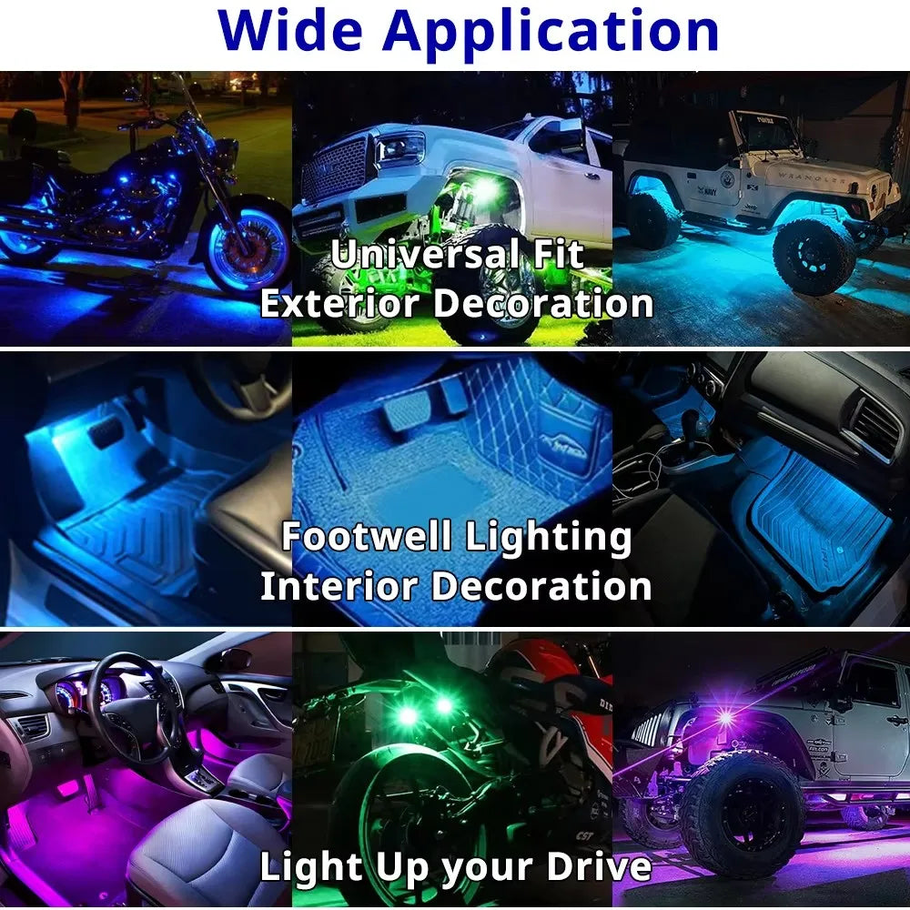 Kabellose LED Partybeleuchtung mit Fernbedienung – SwissGlanzGarage Ansicht 4