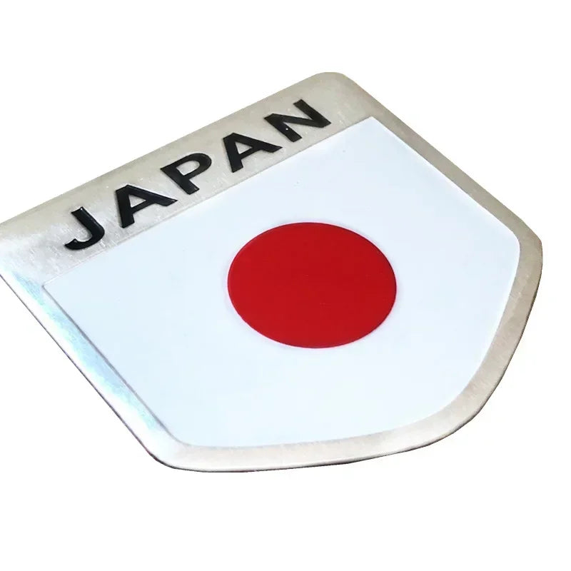 Japan Flaggen Emblem Metall-Abzeichen – SwissGlanzGarage Ansicht 3