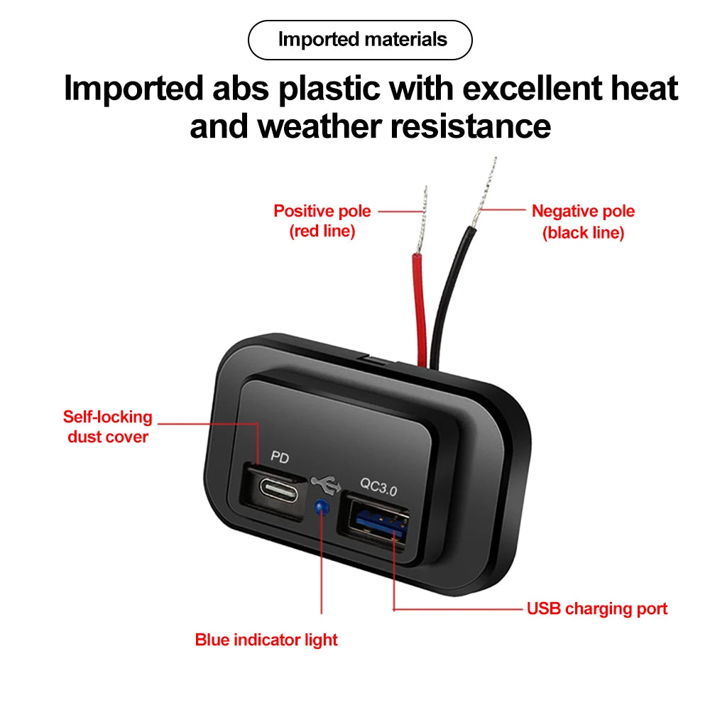 PD QC3.0 Auto Ladegerät 12V/24V – SwissGlanzGarage Ansicht 6