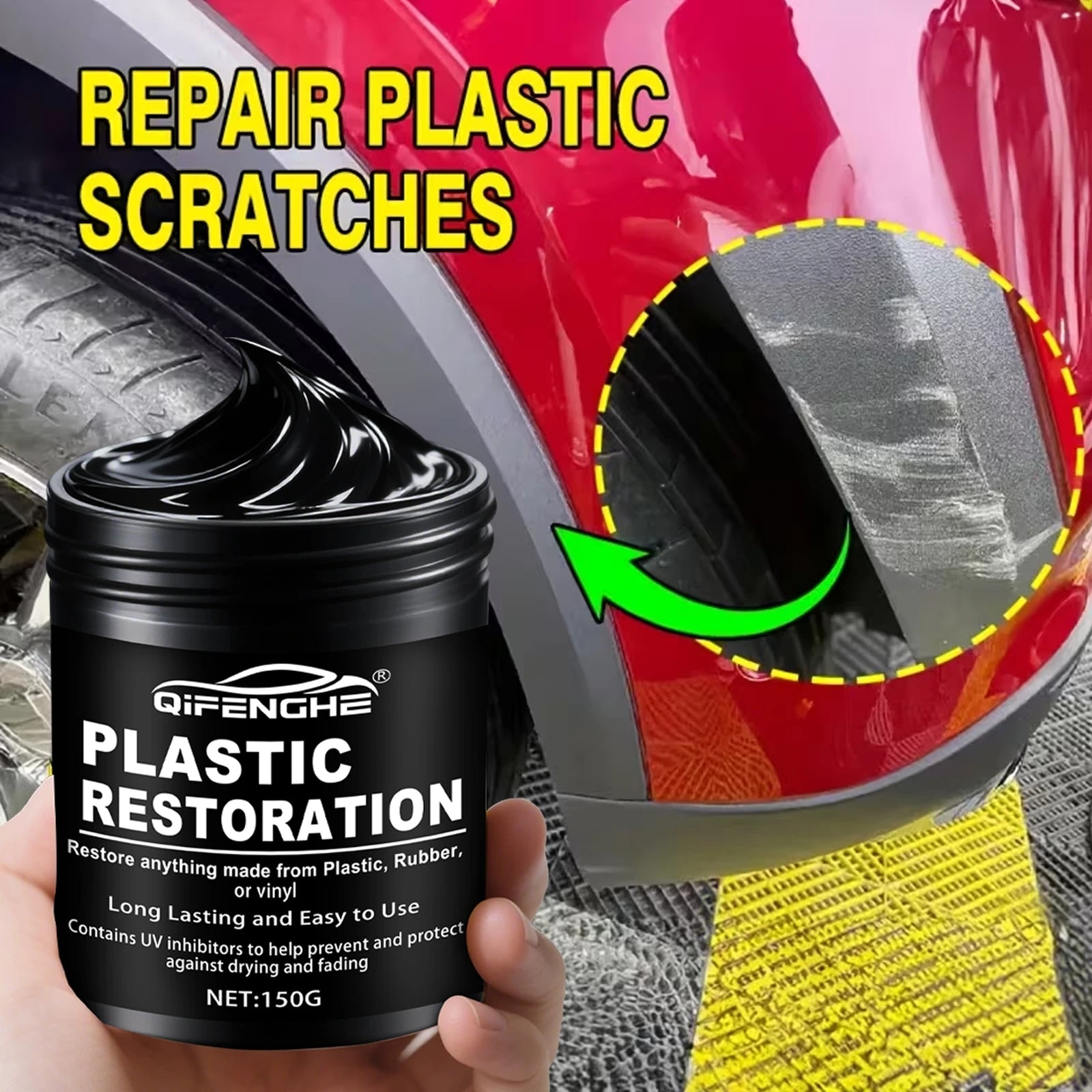Kunststoff-Restaurierungspaste 150g – SwissGlanzGarage Ansicht 3