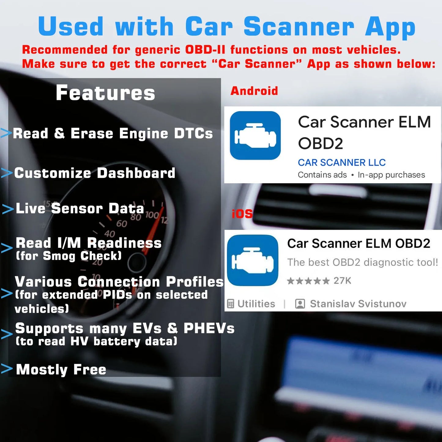 Veepeak OBDCheck BLE OBD2 Bluetooth Scanner – SwissGlanzGarage Ansicht 4