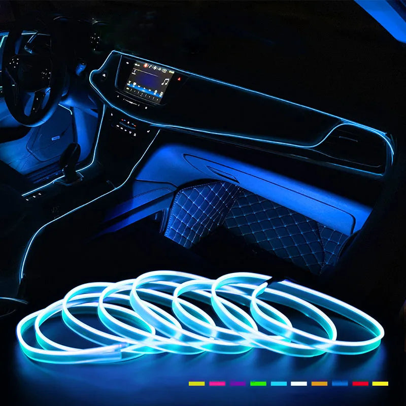 1/2/3/5M Auto LED Licht Innen Umgebungs LED Streifen Neon Beleuchtung