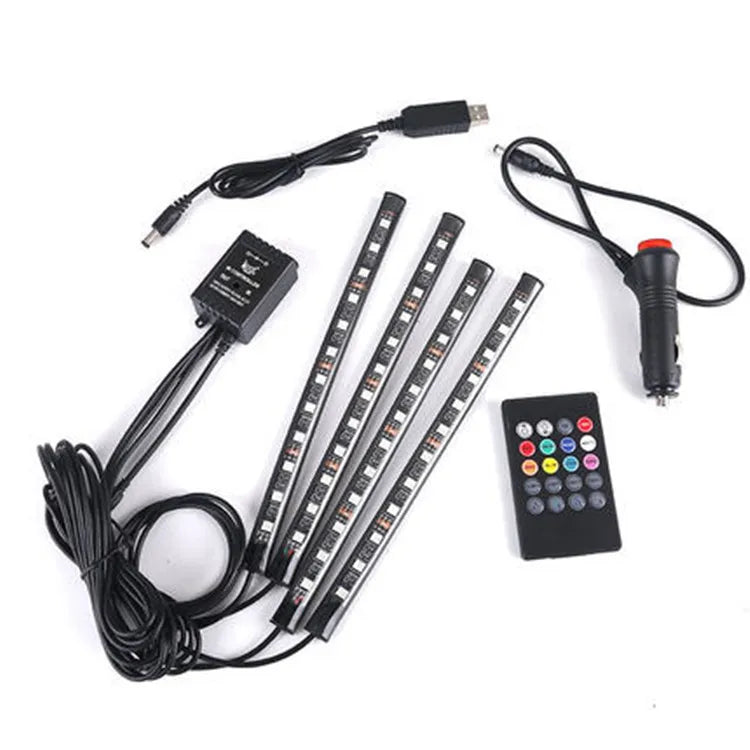 Universal Auto RGB Umgebungs Lichter LED Streifen Innen Atmosphäre