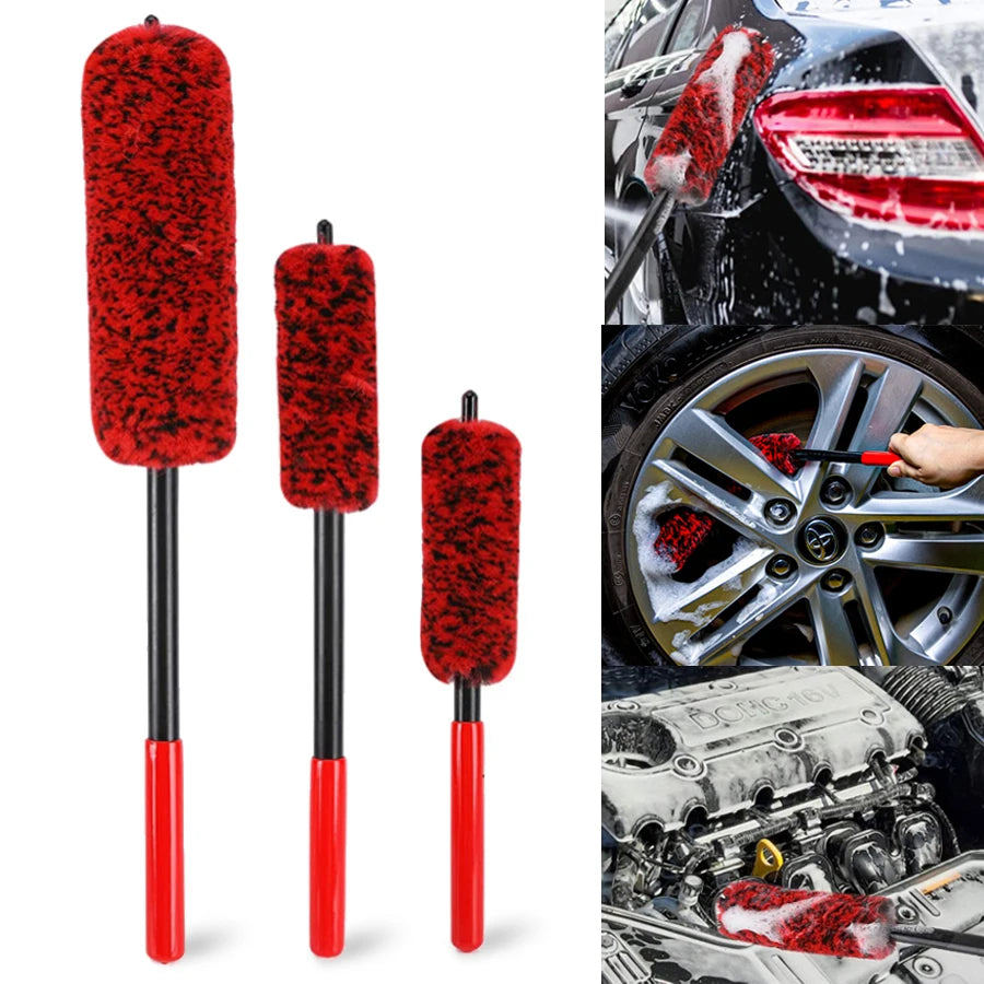Auto-Rad-Woolies-Plüsch-weiche Leichtmetallfelgen-Reinigungsbürste, Detaillierun