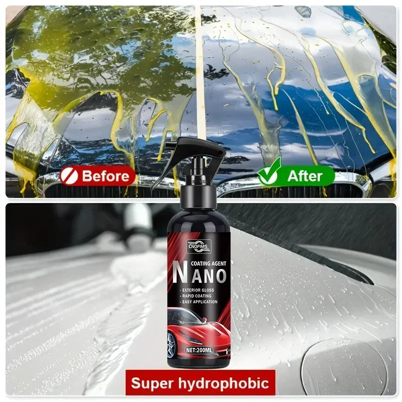 Auto-Keramikbeschichtungsspray Nano-Lackschutzmittel Kratzfester Glanzverstärker für Alle Fahrzeuge