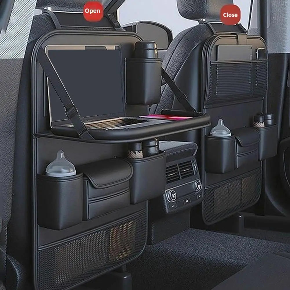 Auto-Rücksitz-Organizer mit 6 Taschen und klappbarem Tisch