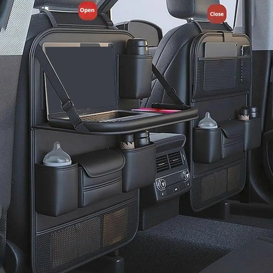 Auto-Rücksitz-Organizer mit 6 Taschen und klappbarem Tisch