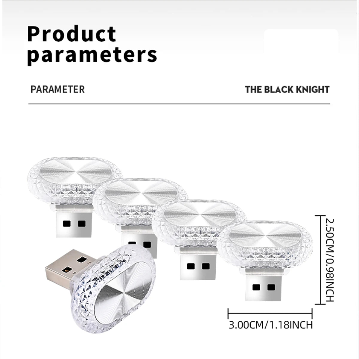 2X Auto-Innenbeleuchtung LED-Ambientelicht Mini-USB-Dekorationslicht