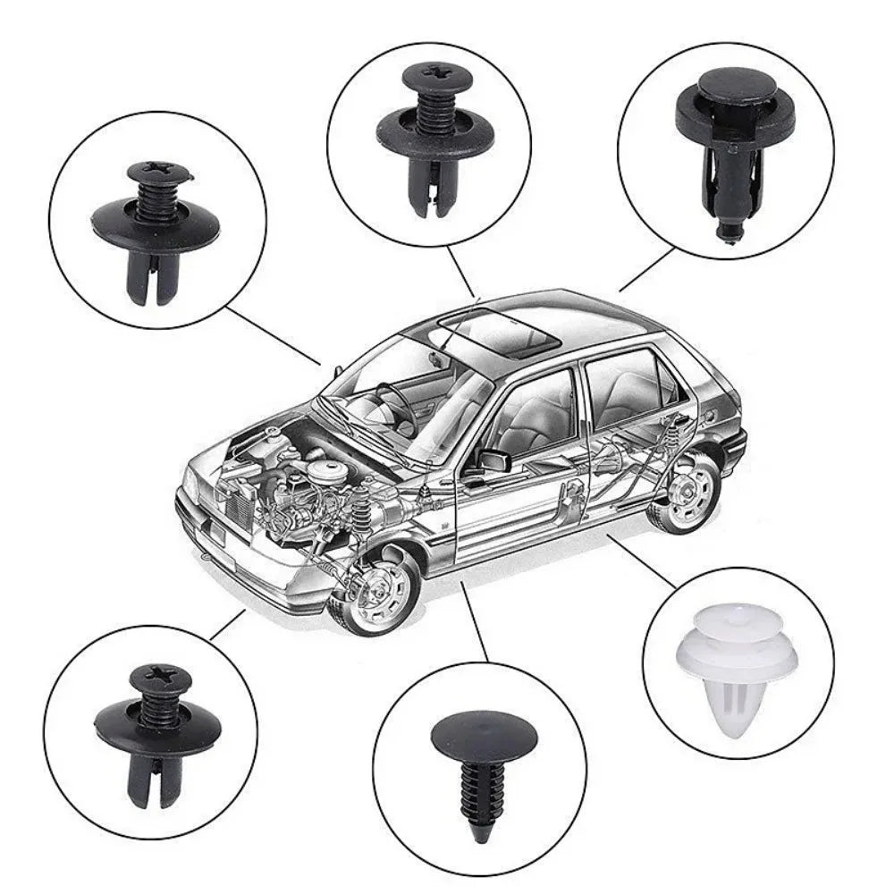 Universal Auto Befestigungsclips Set 100 Stück – SwissGlanzGarage Ansicht 6