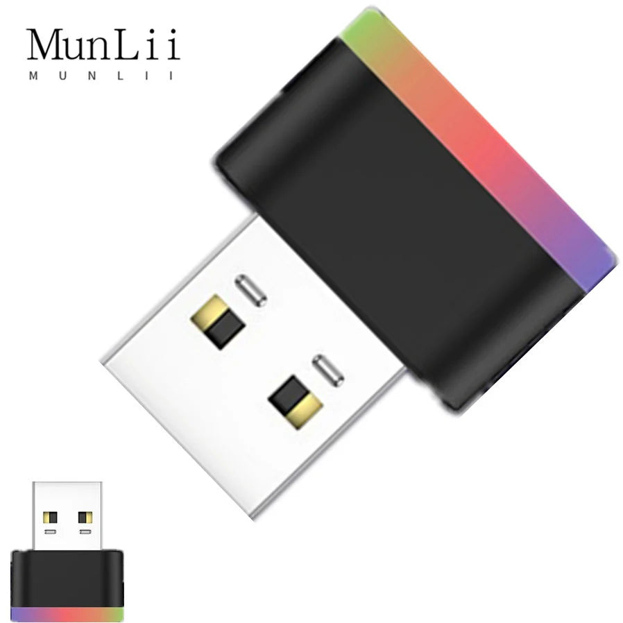 USB Auto Mini LED Atmosphäre Lichter Auto Innen Neon Dekorative Lampe