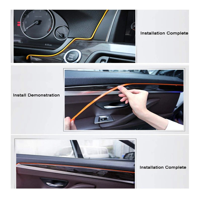 1-5m Auto Innen leuchten LED Streifen Atmosphäre Lampe DIY Styling