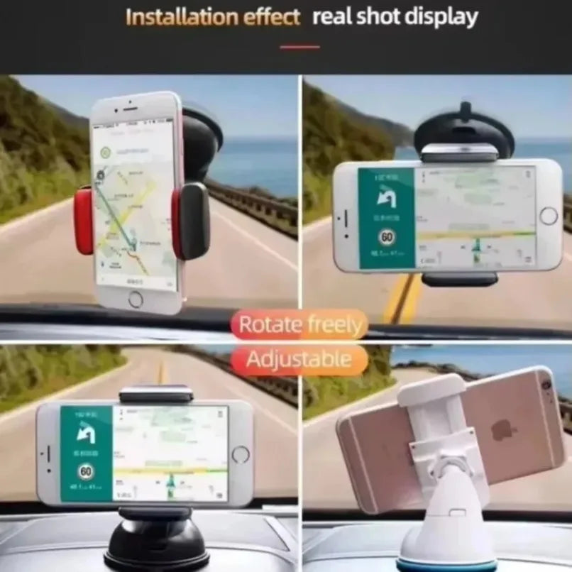 Starker Saugnapf-Autohalter für Handys mit 360°-Drehung ° Drehbarer, verstellbarer Universalhalter für Armaturenbrett...