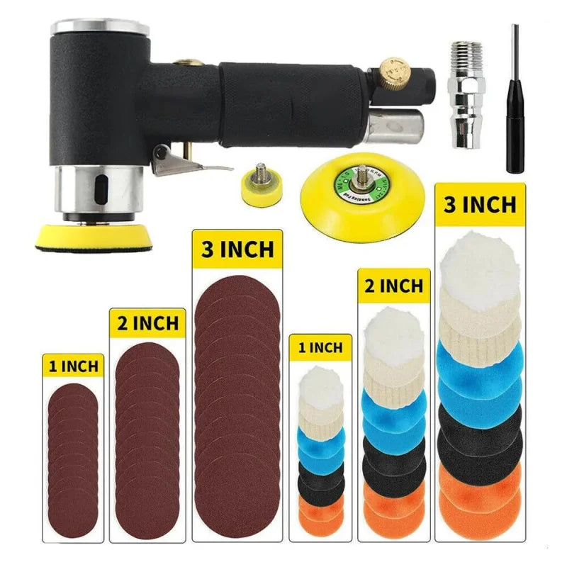 Orbit Air Sander Mini pneumatisches 1"/2"/3" Schleifmaschinenset zum Autopoliere