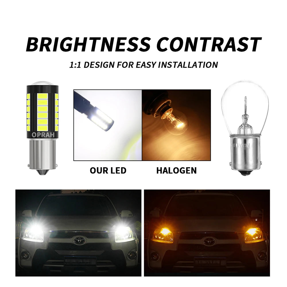 LED 1156 BA15S P21W 1157 BAU15S PY21W P21/5W BAY15D – SwissGlanzGarage Ansicht 3