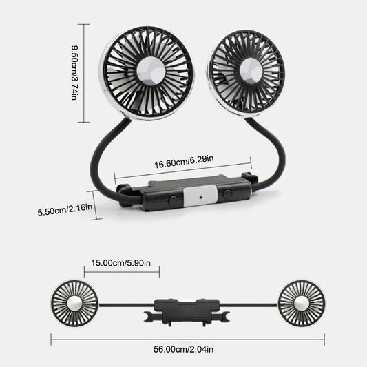 SEAMETAL USB Ventilator mit Doppelkopf – SwissGlanzGarage Ansicht 5