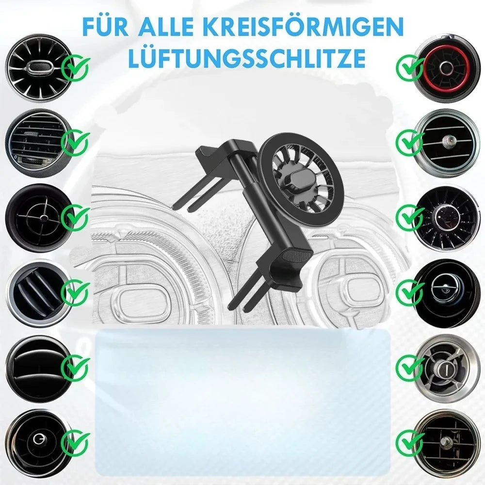 Runder Luftauslass Handyhalter – SwissGlanzGarage Ansicht 2