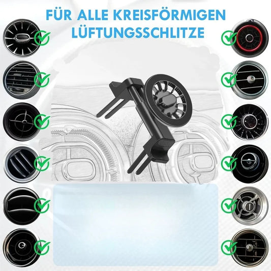 Runder Luftauslass Handyhalter – SwissGlanzGarage Ansicht 2