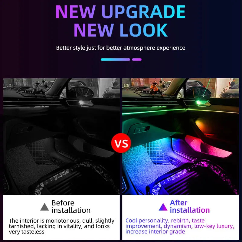LED Umgebungslicht Auto Innenbeleuchtung Streifen Neon RGB