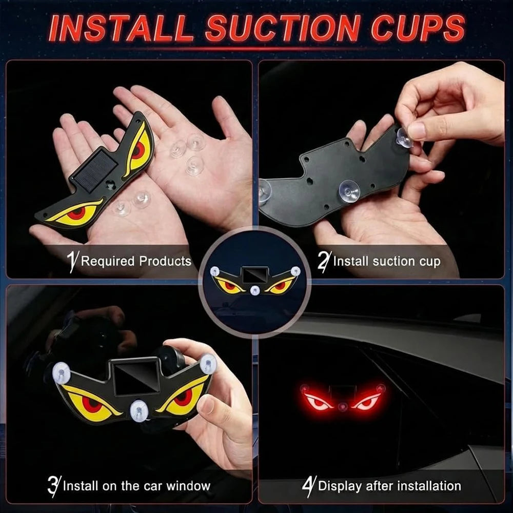 Solar LED Devil Eyes Warnsignal – SwissGlanzGarage Ansicht 4