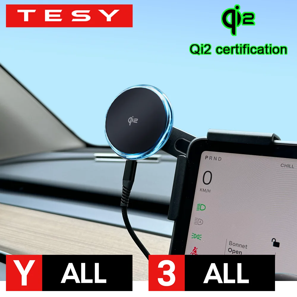TESY Qi2 15W Magnetischer Handyhalter – SwissGlanzGarage Ansicht 3