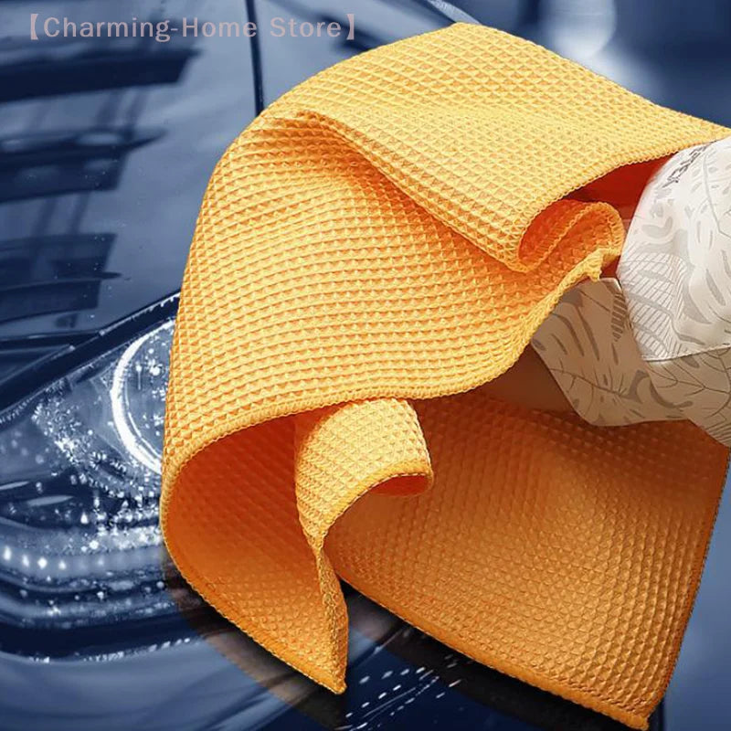 Auto Waschen Handtuch Glas Reinigung Wasser Trocknen Mikrofaser Fenster Sauber Wischen Auto Detaillierung Waffel Webe...