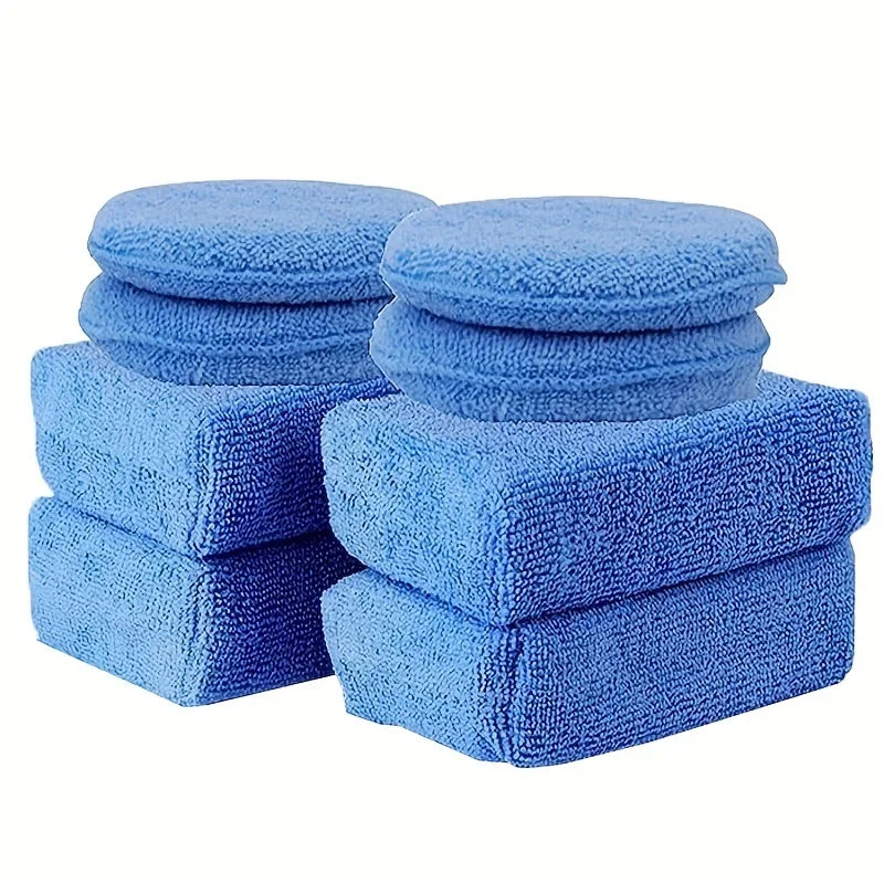 8-teiliges Auto-Wachs-Applikator-Pad-Set - 5 Zoll Mikrofaser-Applikator-Pad, rechteckiger Reinigungsschaum, 4 Stück r...