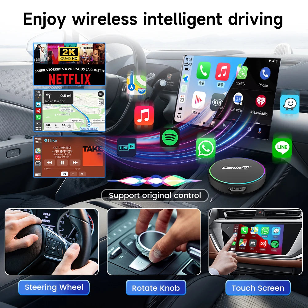 CarlinKit MINI HD2CP Pro Kabellos CarPlay AI Box – SwissGlanzGarage Ansicht 6