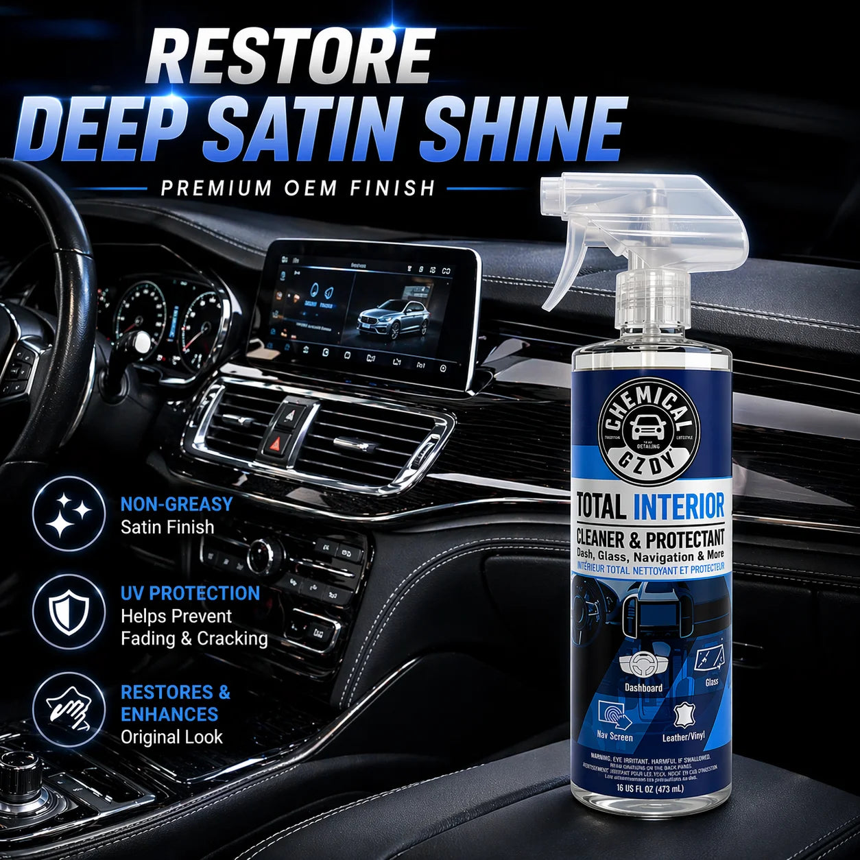 Total Interior Cleaner 473ml – Multifunktionaler Auto-Reinigungsspray
